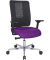 Bürostuhl Sitness Open X (N) Deluxe Alu mit Schiebesitz, lila/schwarz / silber, mit Armlehnen, bis 110kg