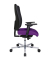 Bürostuhl Sitness Open X (N) Deluxe Alu mit Schiebesitz, lila/schwarz / silber, mit Armlehnen, bis 110kg