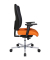 Bürostuhl Sitness Open X (N) Deluxe Alu mit Schiebesitz, orange/schwarz / silber, mit Armlehnen, bis 110kg