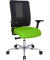 Bürostuhl Sitness Open X (N) Deluxe Alu mit Schiebesitz, apfelgrün/schwarz / silber, mit Armlehnen, bis 110kg