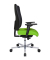 Bürostuhl Sitness Open X (N) Deluxe Alu mit Schiebesitz, apfelgrün/schwarz / silber, mit Armlehnen, bis 110kg