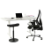 Sitz-Steh-Schreibtisch Sitness X Up Table 30, elektrisch höhenverstellbar, 59-125cm (H), 160x80cm (BxT), rechteckig, weiß / weiß