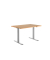Sitz-Steh-Schreibtisch E-Table, elektrisch höhenverstellbar, 70-120cm (H), 120x80cm (BxT), rechteckig, buche / lichtgrau