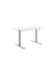 Sitz-Steh-Schreibtisch E-Table, elektrisch höhenverstellbar, 70-120cm (H), 120x80cm (BxT), rechteckig, weiß / lichtgrau