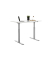 Sitz-Steh-Schreibtisch E-Table, elektrisch höhenverstellbar, 70-120cm (H), 120x80cm (BxT), rechteckig, weiß / lichtgrau