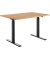 Sitz-Steh-Schreibtisch E-Table, elektrisch höhenverstellbar, 70-120cm (H), 120x80cm (BxT), rechteckig, buche / schwarz