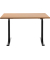 Sitz-Steh-Schreibtisch E-Table, elektrisch höhenverstellbar, 70-120cm (H), 120x80cm (BxT), rechteckig, buche / schwarz