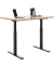Sitz-Steh-Schreibtisch E-Table, elektrisch höhenverstellbar, 70-120cm (H), 120x80cm (BxT), rechteckig, buche / schwarz
