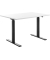 Sitz-Steh-Schreibtisch E-Table, elektrisch höhenverstellbar, 70-120cm (H), 120x80cm (BxT), rechteckig, weiß / schwarz