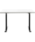 Sitz-Steh-Schreibtisch E-Table, elektrisch höhenverstellbar, 70-120cm (H), 120x80cm (BxT), rechteckig, weiß / schwarz
