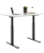 Sitz-Steh-Schreibtisch E-Table, elektrisch höhenverstellbar, 70-120cm (H), 120x80cm (BxT), rechteckig, weiß / schwarz