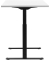 Sitz-Steh-Schreibtisch E-Table, elektrisch höhenverstellbar, 70-120cm (H), 120x80cm (BxT), rechteckig, weiß / schwarz