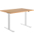 Sitz-Steh-Schreibtisch E-Table, elektrisch höhenverstellbar, 70-120cm (H), 120x80cm (BxT), rechteckig, buche / weiß