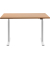Sitz-Steh-Schreibtisch E-Table, elektrisch höhenverstellbar, 70-120cm (H), 120x80cm (BxT), rechteckig, buche / weiß