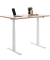 Sitz-Steh-Schreibtisch E-Table, elektrisch höhenverstellbar, 70-120cm (H), 120x80cm (BxT), rechteckig, buche / weiß