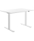 Sitz-Steh-Schreibtisch E-Table, elektrisch höhenverstellbar, 70-120cm (H), 120x80cm (BxT), rechteckig, weiß / weiß