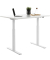 Sitz-Steh-Schreibtisch E-Table, elektrisch höhenverstellbar, 70-120cm (H), 120x80cm (BxT), rechteckig, weiß / weiß
