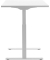 Sitz-Steh-Schreibtisch E-Table, elektrisch höhenverstellbar, 70-120cm (H), 120x80cm (BxT), rechteckig, weiß / weiß