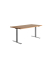 Sitz-Steh-Schreibtisch E-Table, elektrisch höhenverstellbar, 70-120cm (H), 160x80cm (BxT), rechteckig, buche / lichtgrau