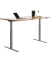 Sitz-Steh-Schreibtisch E-Table, elektrisch höhenverstellbar, 70-120cm (H), 160x80cm (BxT), rechteckig, buche / lichtgrau