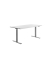 Sitz-Steh-Schreibtisch E-Table, elektrisch höhenverstellbar, 70-120cm (H), 160x80cm (BxT), rechteckig, weiß / lichtgrau