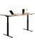 Sitz-Steh-Schreibtisch E-Table, elektrisch höhenverstellbar, 70-120cm (H), 160x80cm (BxT), rechteckig, buche / schwarz