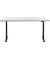 Sitz-Steh-Schreibtisch E-Table, elektrisch höhenverstellbar, 70-120cm (H), 160x80cm (BxT), rechteckig, weiß / schwarz