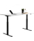 Sitz-Steh-Schreibtisch E-Table, elektrisch höhenverstellbar, 70-120cm (H), 160x80cm (BxT), rechteckig, weiß / schwarz