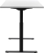 Sitz-Steh-Schreibtisch E-Table, elektrisch höhenverstellbar, 70-120cm (H), 160x80cm (BxT), rechteckig, weiß / schwarz