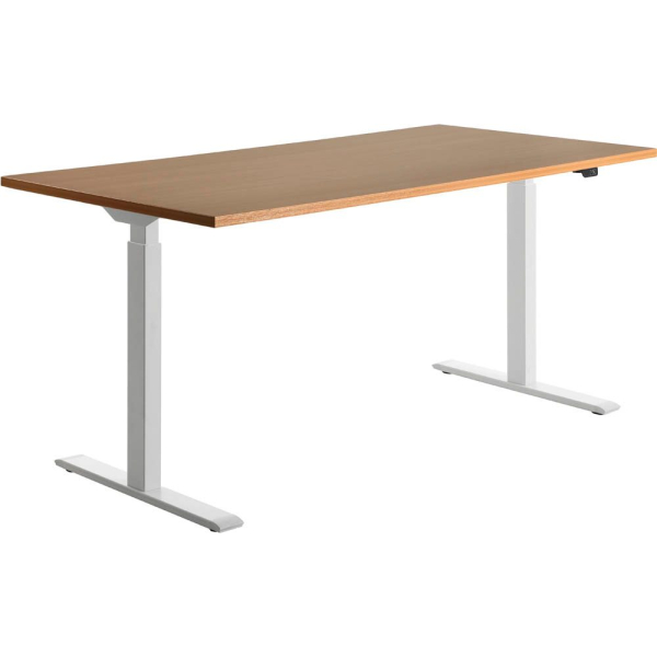 4014296860732 - Sitz-Steh-Schreibtisch E-Table TTS16080WB elektrisch höhenverstellbar 70-120cm (H) 160cmx80cm (BxT) rechteckig buche Weiß 4014296860732 - Sitz-Steh-Schreibtisch E-Table TTS16080WB elektrisch höhenverstellbar 70-120cm (H) 160cmx80cm (BxT) rechteckig buche Weiß