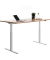 Sitz-Steh-Schreibtisch E-Table, elektrisch höhenverstellbar, 70-120cm (H), 160x80cm (BxT), rechteckig, buche / weiß