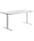 Sitz-Steh-Schreibtisch E-Table, elektrisch höhenverstellbar, 70-120cm (H), 160x80cm (BxT), rechteckig, weiß / weiß