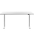 Sitz-Steh-Schreibtisch E-Table, elektrisch höhenverstellbar, 70-120cm (H), 160x80cm (BxT), rechteckig, weiß / weiß