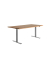 Sitz-Steh-Schreibtisch E-Table, elektrisch höhenverstellbar, 70-120cm (H), 180x80cm (BxT), rechteckig, buche / lichtgrau