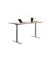 Sitz-Steh-Schreibtisch E-Table, elektrisch höhenverstellbar, 70-120cm (H), 180x80cm (BxT), rechteckig, buche / lichtgrau