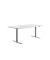 Sitz-Steh-Schreibtisch E-Table, elektrisch höhenverstellbar, 70-120cm (H), 180x80cm (BxT), rechteckig, weiß / lichtgrau