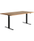 Sitz-Steh-Schreibtisch E-Table, elektrisch höhenverstellbar, 70-120cm (H), 180x80cm (BxT), rechteckig, buche / schwarz