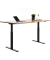 Sitz-Steh-Schreibtisch E-Table, elektrisch höhenverstellbar, 70-120cm (H), 180x80cm (BxT), rechteckig, buche / schwarz