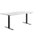 Sitz-Steh-Schreibtisch E-Table, elektrisch höhenverstellbar, 70-120cm (H), 180x80cm (BxT), rechteckig, weiß / schwarz