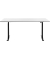 Sitz-Steh-Schreibtisch E-Table, elektrisch höhenverstellbar, 70-120cm (H), 180x80cm (BxT), rechteckig, weiß / schwarz