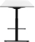 Sitz-Steh-Schreibtisch E-Table, elektrisch höhenverstellbar, 70-120cm (H), 180x80cm (BxT), rechteckig, weiß / schwarz