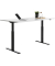Sitz-Steh-Schreibtisch E-Table, elektrisch höhenverstellbar, 70-120cm (H), 180x80cm (BxT), rechteckig, weiß / schwarz