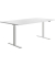 Sitz-Steh-Schreibtisch E-Table, elektrisch höhenverstellbar, 70-120cm (H), 180x80cm (BxT), rechteckig, weiß / weiß