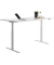 Sitz-Steh-Schreibtisch E-Table, elektrisch höhenverstellbar, 70-120cm (H), 180x80cm (BxT), rechteckig, weiß / weiß