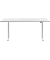 Sitz-Steh-Schreibtisch E-Table, elektrisch höhenverstellbar, 70-120cm (H), 180x80cm (BxT), rechteckig, weiß / weiß