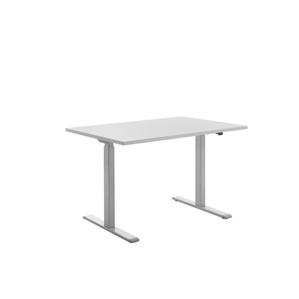 4014296873695 - Sitz-Steh-Schreibtisch E-Table TTS12080GG elektrisch höhenverstellbar 70-120cm (H) 120cmx80cm (BxT) rechteckig lichtgrau L 4014296873695 - Sitz-Steh-Schreibtisch E-Table TTS12080GG elektrisch höhenverstellbar 70-120cm (H) 120cmx80cm (BxT) rechteckig lichtgrau L
