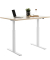 Sitz-Steh-Schreibtisch E-Table, elektrisch höhenverstellbar, 70-120cm (H), 120x80cm (BxT), rechteckig, ahorn / weiß