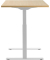 Sitz-Steh-Schreibtisch E-Table, elektrisch höhenverstellbar, 70-120cm (H), 120x80cm (BxT), rechteckig, ahorn / weiß