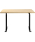 Sitz-Steh-Schreibtisch E-Table, elektrisch höhenverstellbar, 70-120cm (H), 120x80cm (BxT), rechteckig, ahorn / schwarz