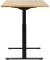 Sitz-Steh-Schreibtisch E-Table, elektrisch höhenverstellbar, 70-120cm (H), 120x80cm (BxT), rechteckig, ahorn / schwarz